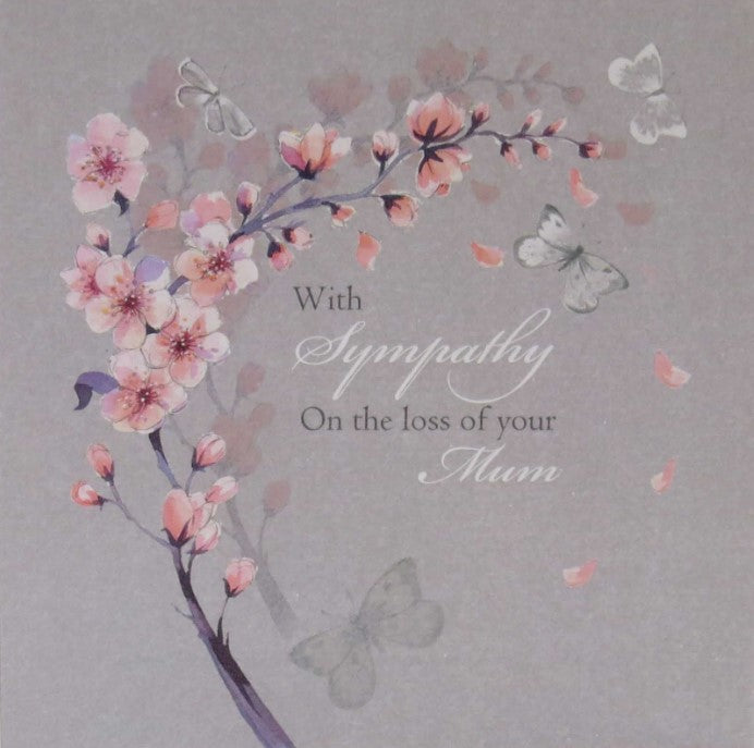 Falling Blossom Mum Card - Re-vived