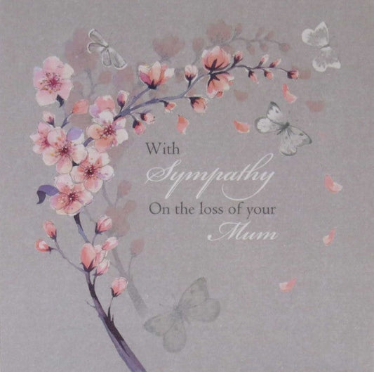 Falling Blossom Mum Card - Re-vived