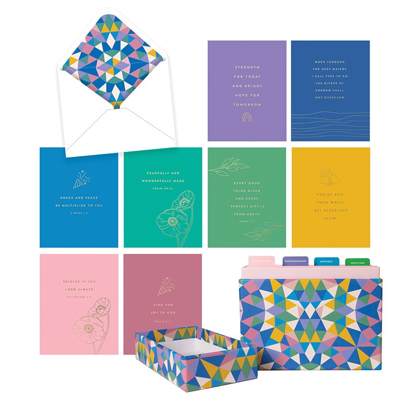 Kaleidoscope of Blessings Greeting Cards Set of 20 - Re-vived