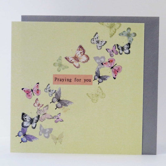 Praying For You Butterflies Card - Re-vived