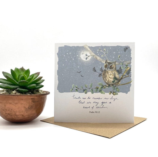 Owl Christian Notecard - Re-vived