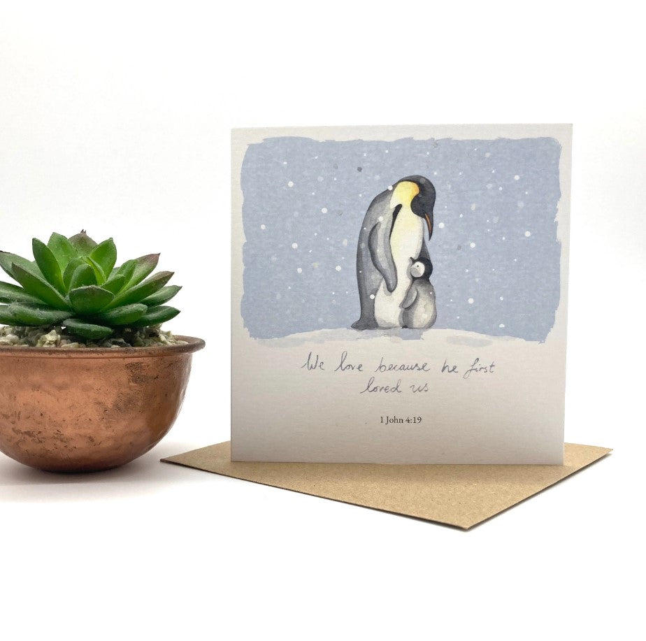 Penguin Notecard - Re-vived