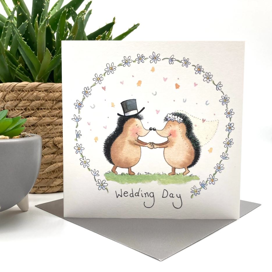Wedding Hedgehogs Card - Re-vived