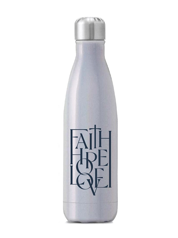 Faith Hope Love Stainless Steel Water Bottle - Re-vived