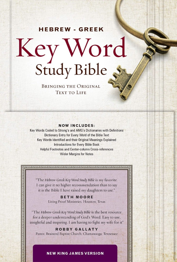 The NKJV Hebrew-Greek Key Word Study Bible Burgundy - Re-vived