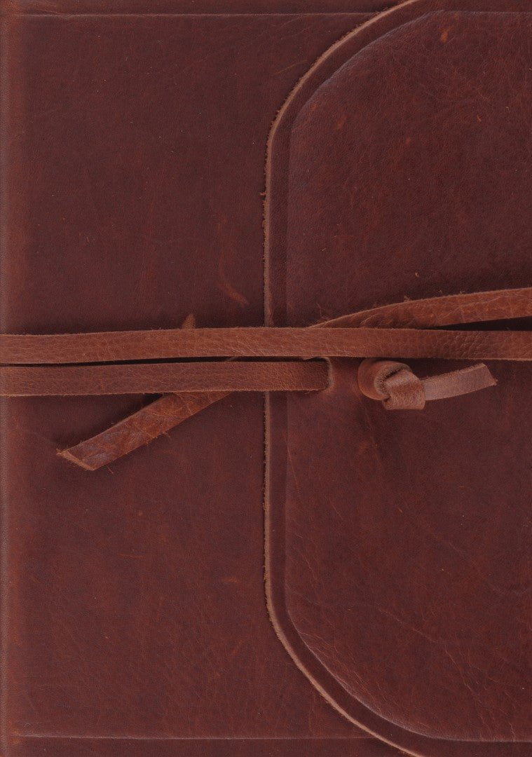 ESV Journaling Bible, Large Print, Brown, Flap With Strap - Re-vived