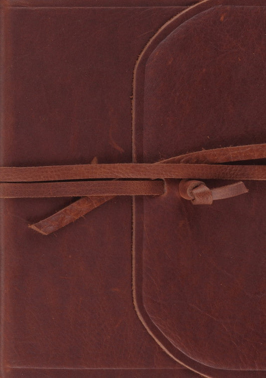 ESV Journaling Bible, Large Print, Brown, Flap With Strap - Re-vived