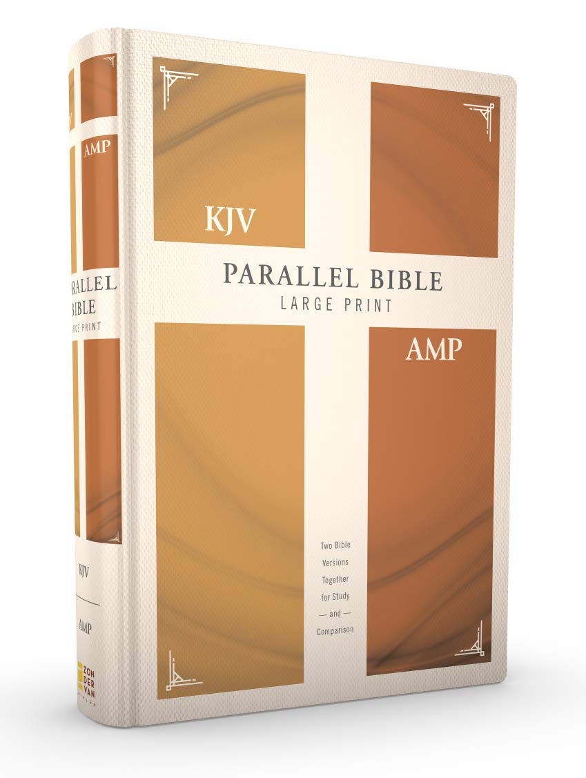 KJV, Amplified, Parallel Bible, Large Print, Hardcover, Red Letter Edition: - Re-vived
