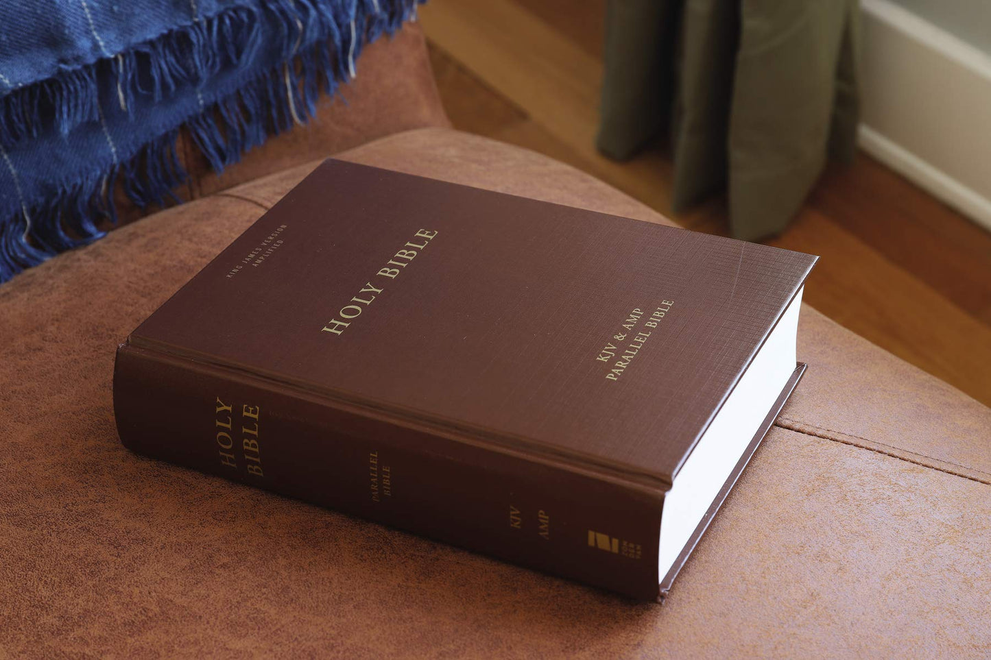 KJV, Amplified, Parallel Bible, Large Print, Hardcover, Red Letter Edition: - Re-vived