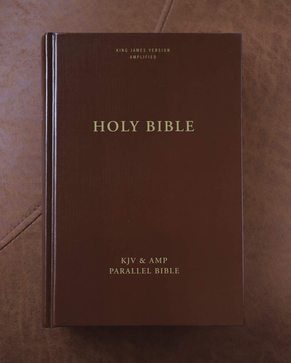 KJV, Amplified, Parallel Bible, Large Print, Hardcover, Red Letter Edition: - Re-vived