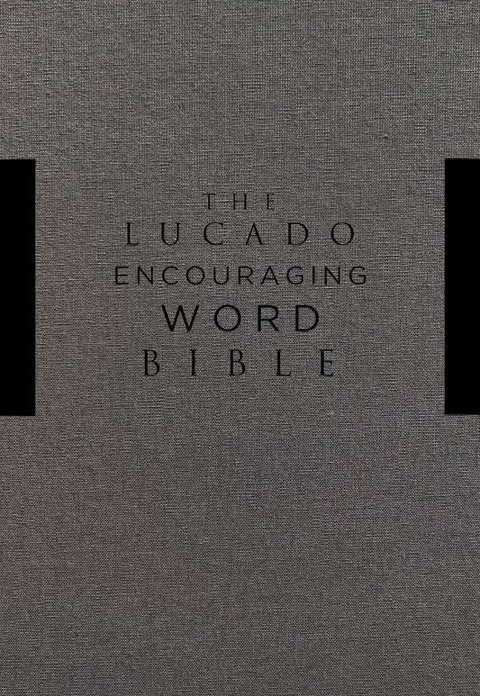 NKJV Lucado Encouraging Word Bible, Gray - Re-vived
