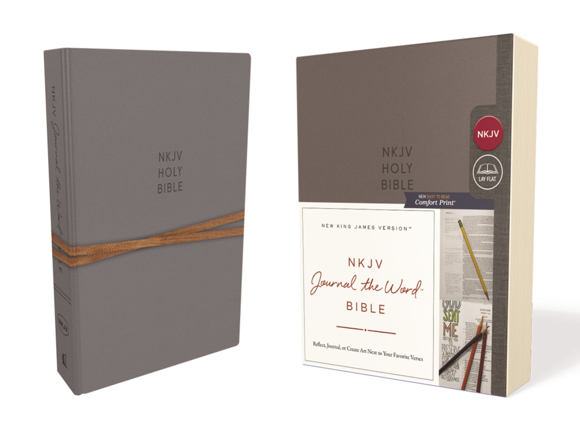 NKJV Journal The Word Bible, Gray, Red Letter Ed. - Re-vived