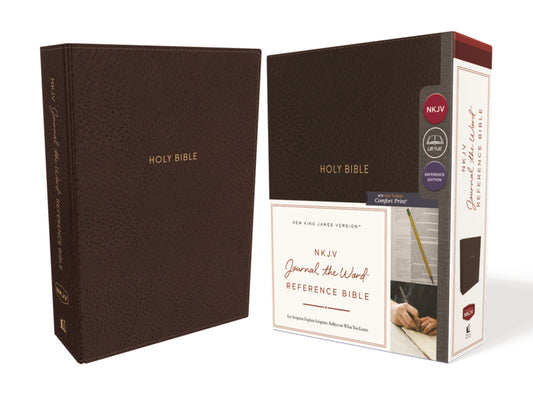 NKJV Journal The Word Reference Bible, Brown, Red Letter - Re-vived