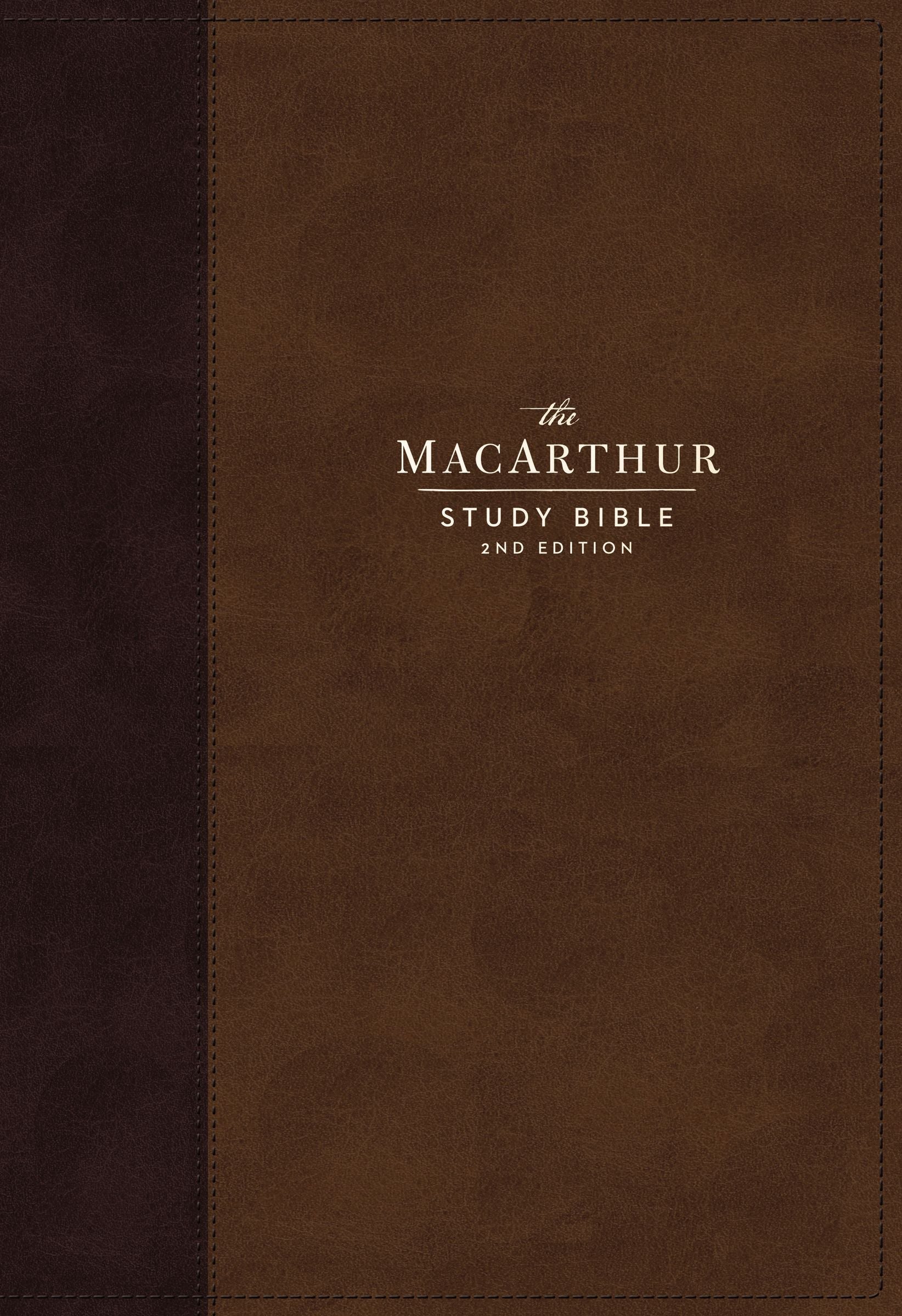 NKJV MacArthur Study Bible Bible, Brown, Indexed - Re-vived