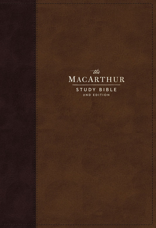 NKJV MacArthur Study Bible Bible, Brown, Indexed - Re-vived