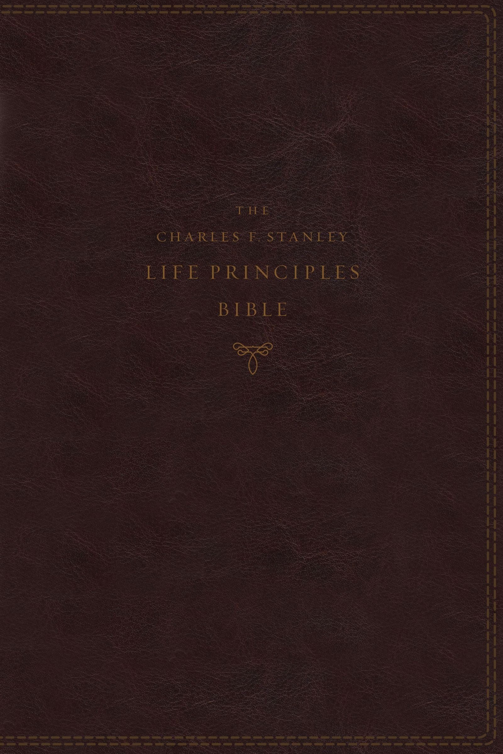 NKJV Charles Stanley Life Principles Bible, Burgundy Indexed - Re-vived