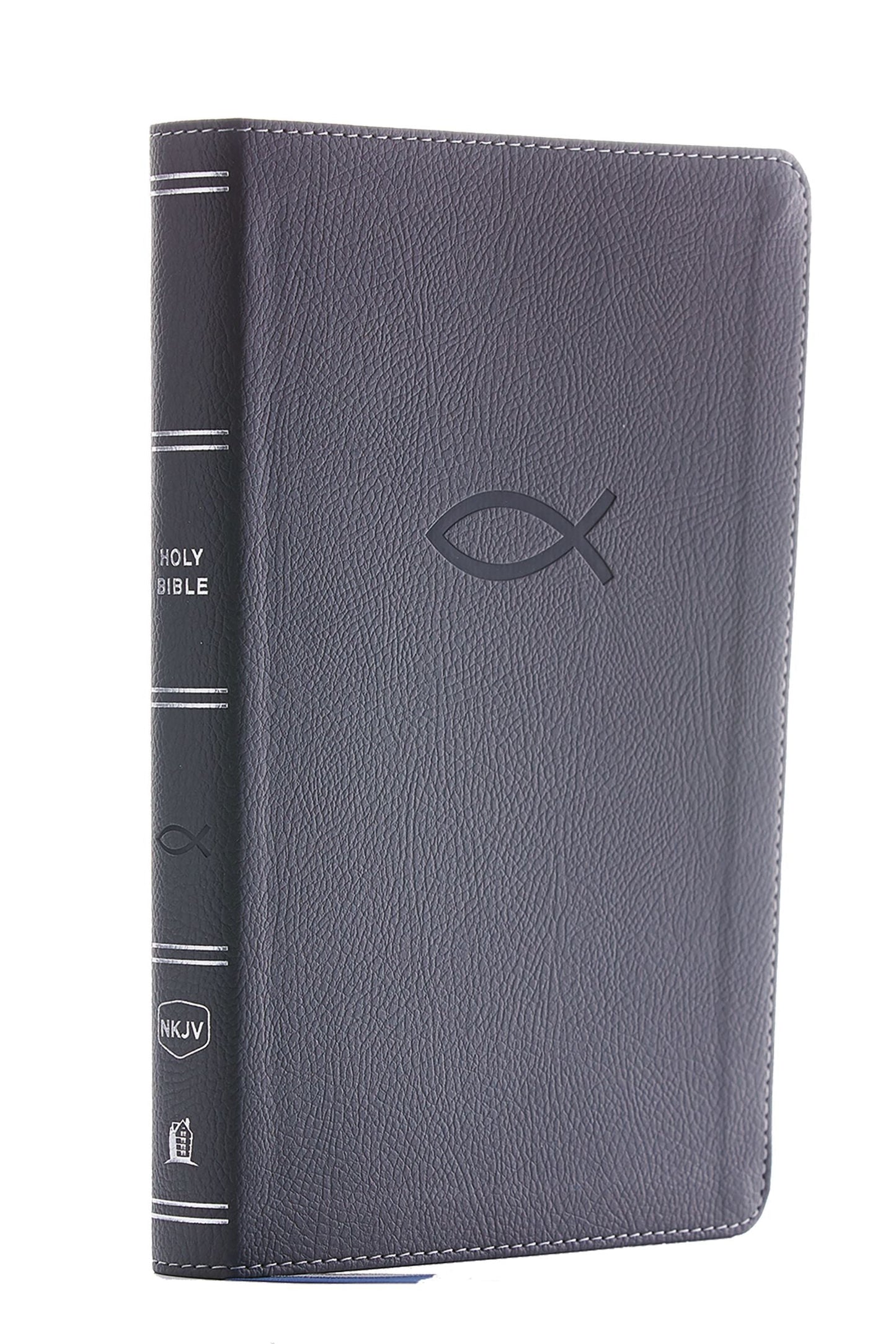 NKJV Thinline Bible, Youth Edition, Gray, Red Letter - Re-vived