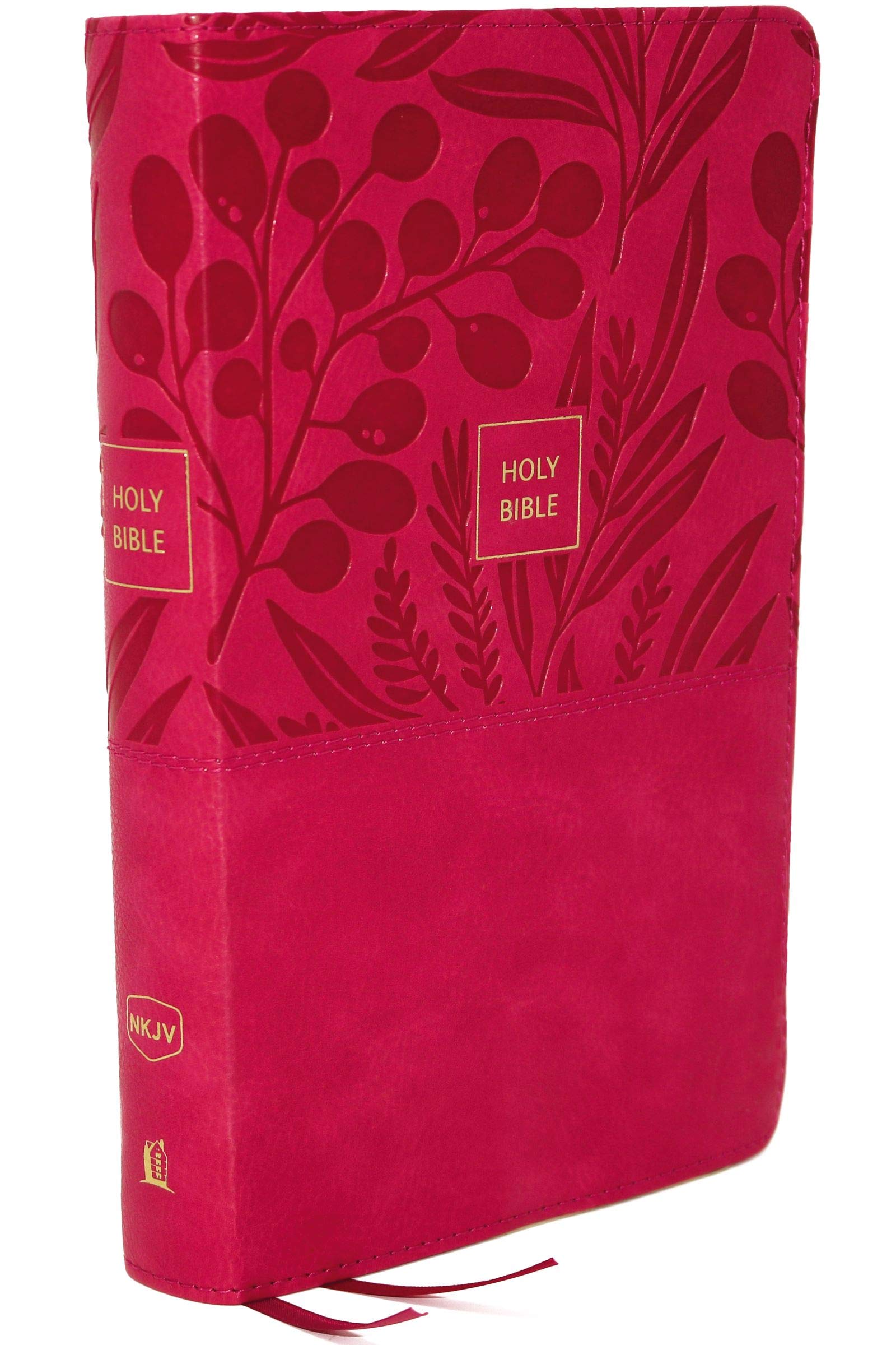NKJV End-of-Verse Reference Bible, Personal Size, Pink, Thumb Indexed - Re-vived