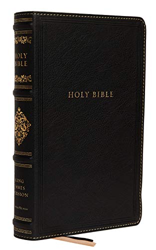 KJV Personal Size Reference Bible, Genuine Leather Black - Re-vived