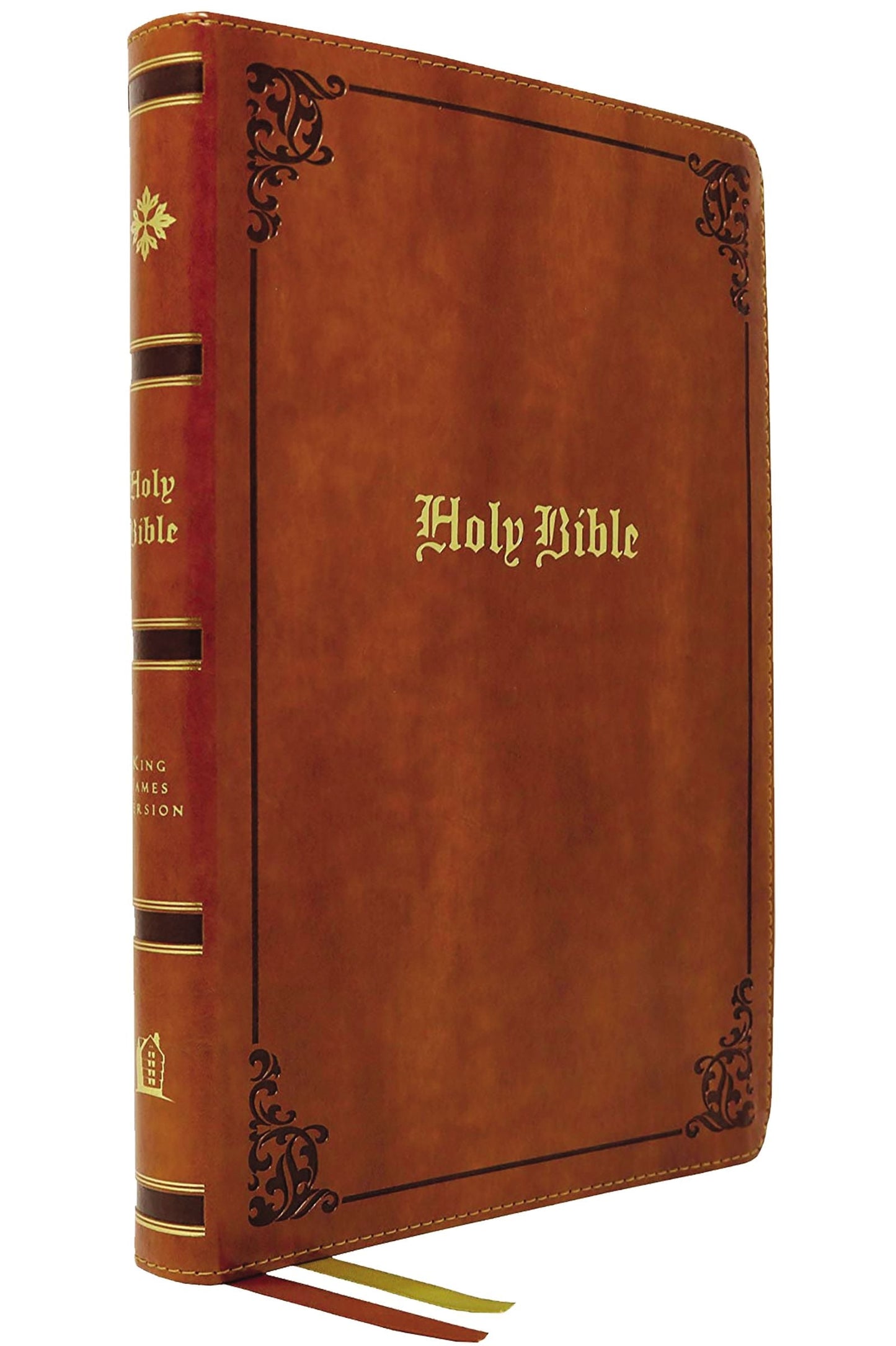 KJV Thinline Bible, Large Print, Tan, Red Letter - Re-vived