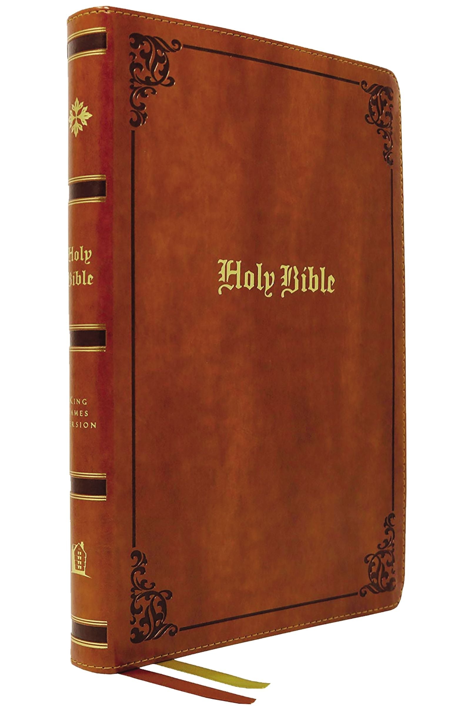 KJV Thinline Bible, Large Print, Tan, Red Letter - Re-vived
