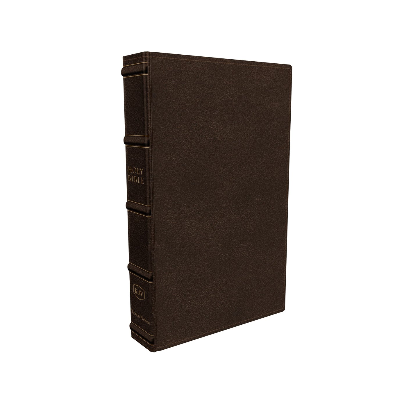 KJV Large Print Verse-by-Verse Reference Bible, Brown, Genuine Leather - Re-vived