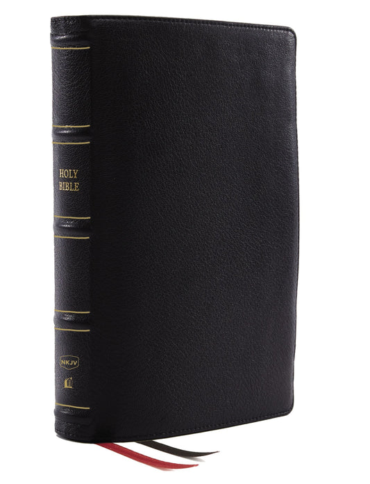 NKJV Deluxe Thinline Reference Bible, Black, Red Letter - Re-vived