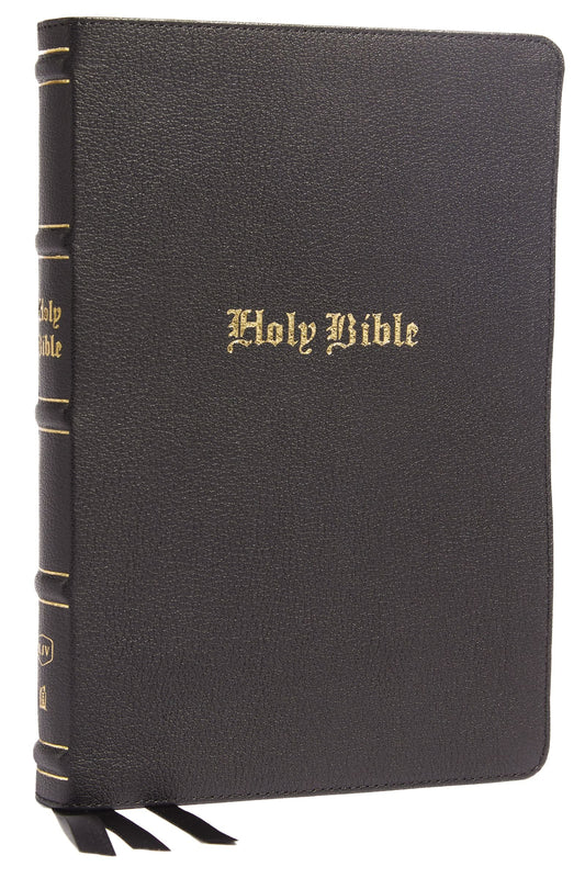 KJV Thinline Bible, Large Print, Black Leather - Re-vived