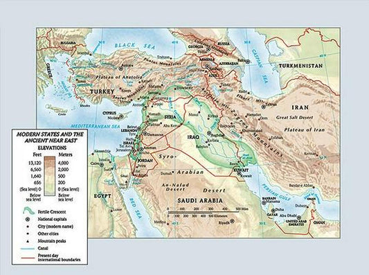 Modern States And The Ancient Near East Map - Re-vived