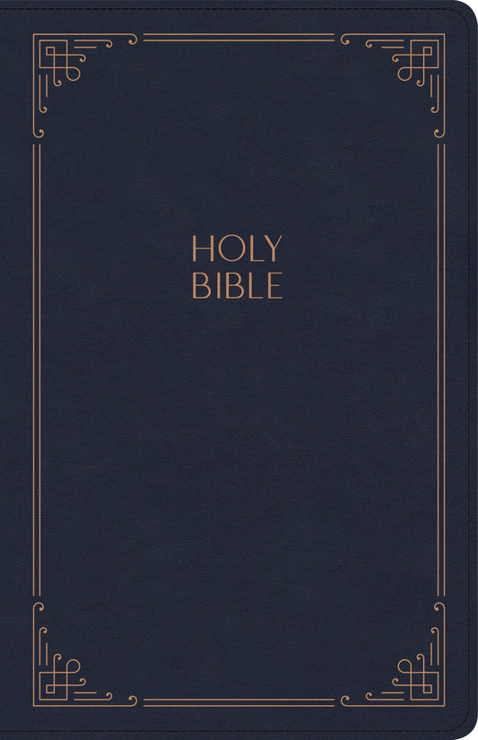 KJV Large Print Personal Size Reference Bible, Navy - Re-vived