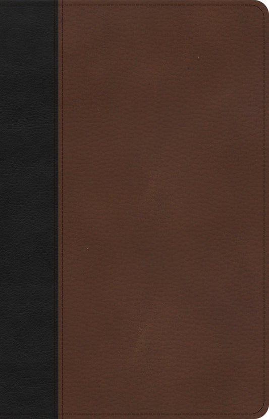 CSB Thinline Bible, Black/Brown LeatherTouch - Re-vived