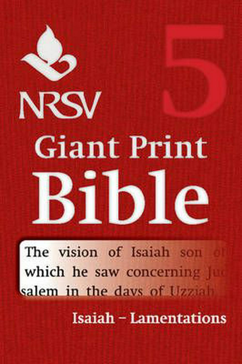 NRSV Giant Print Bible: Isaiah-Lamentations - Re-vived