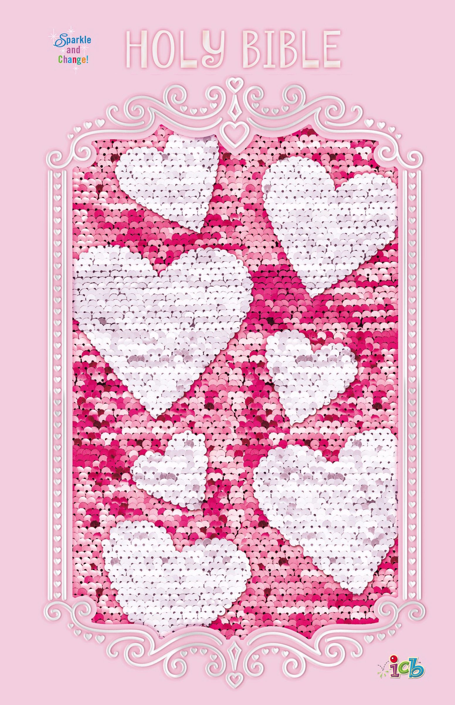 ICB Sequin Sparkle And Change Bible, Pink - Re-vived