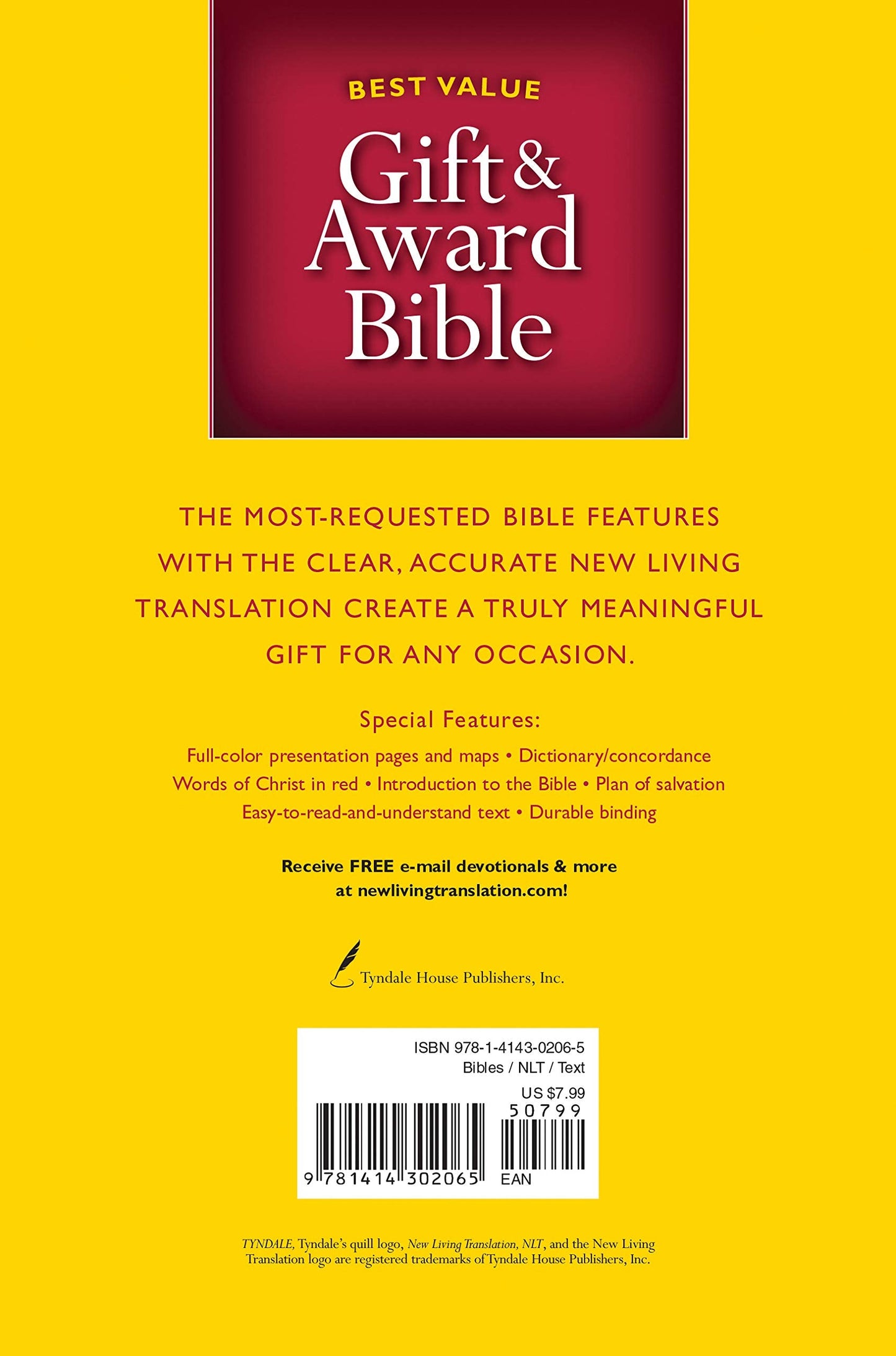 NLT Gift And Award Bible, Black - Re-vived