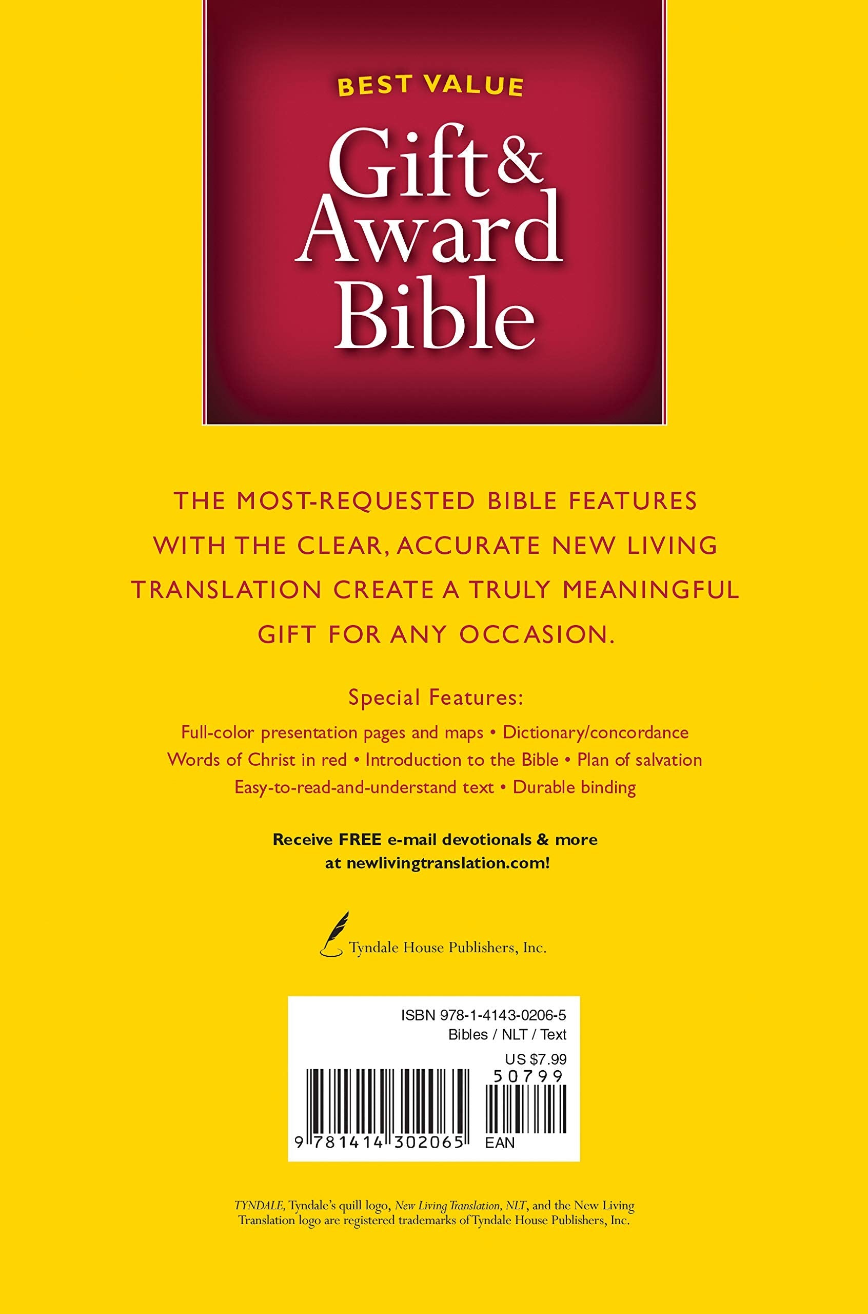 NLT Gift And Award Bible, Black - Re-vived