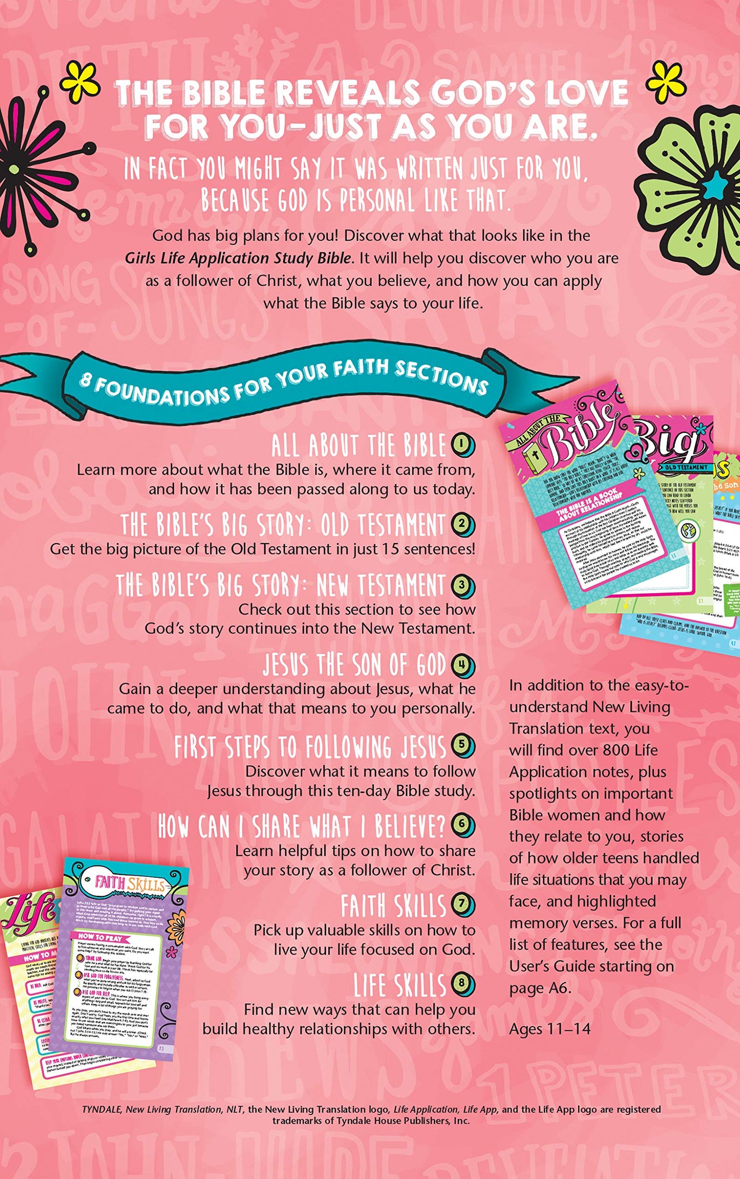 NLT Girls Life Application Study Bible - Re-vived