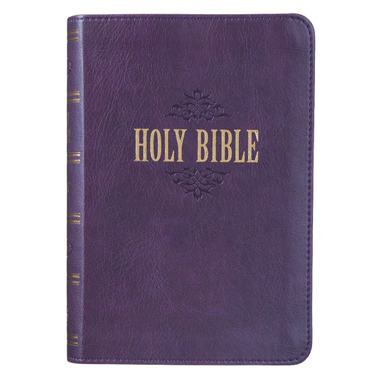 KJV Large Print Compact Bible, Purple - Re-vived