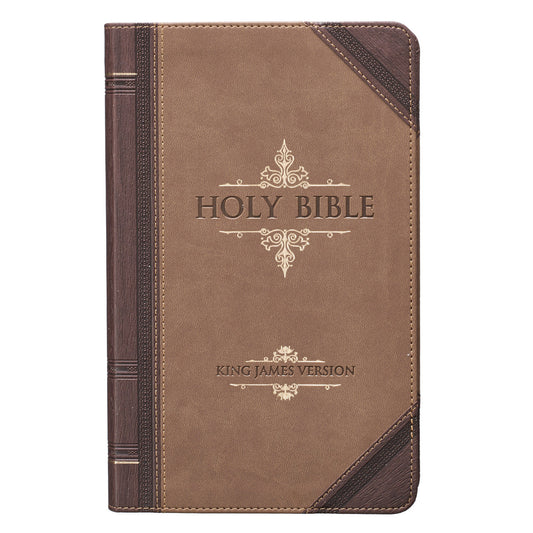 KJV Giant Print Bible, Brown - Re-vived