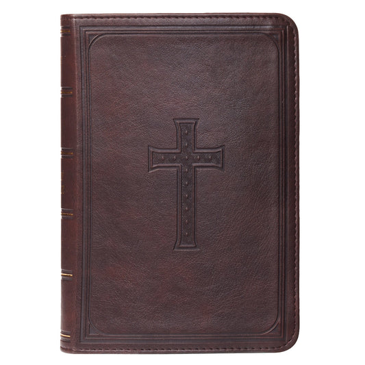 KJV Large Print Compact Bible, Brown - Re-vived