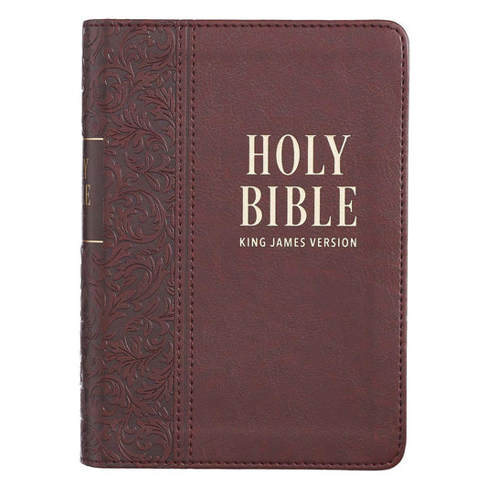 KJV Large Print Compact Bible, Brown - Re-vived