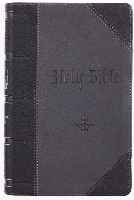 KJV Giant Print Bible, Black/Grey, Thumb Indexed - Re-vived
