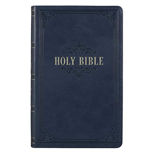 KJV Giant Print Bible, Dark Blue, Thumb Indexed - Re-vived