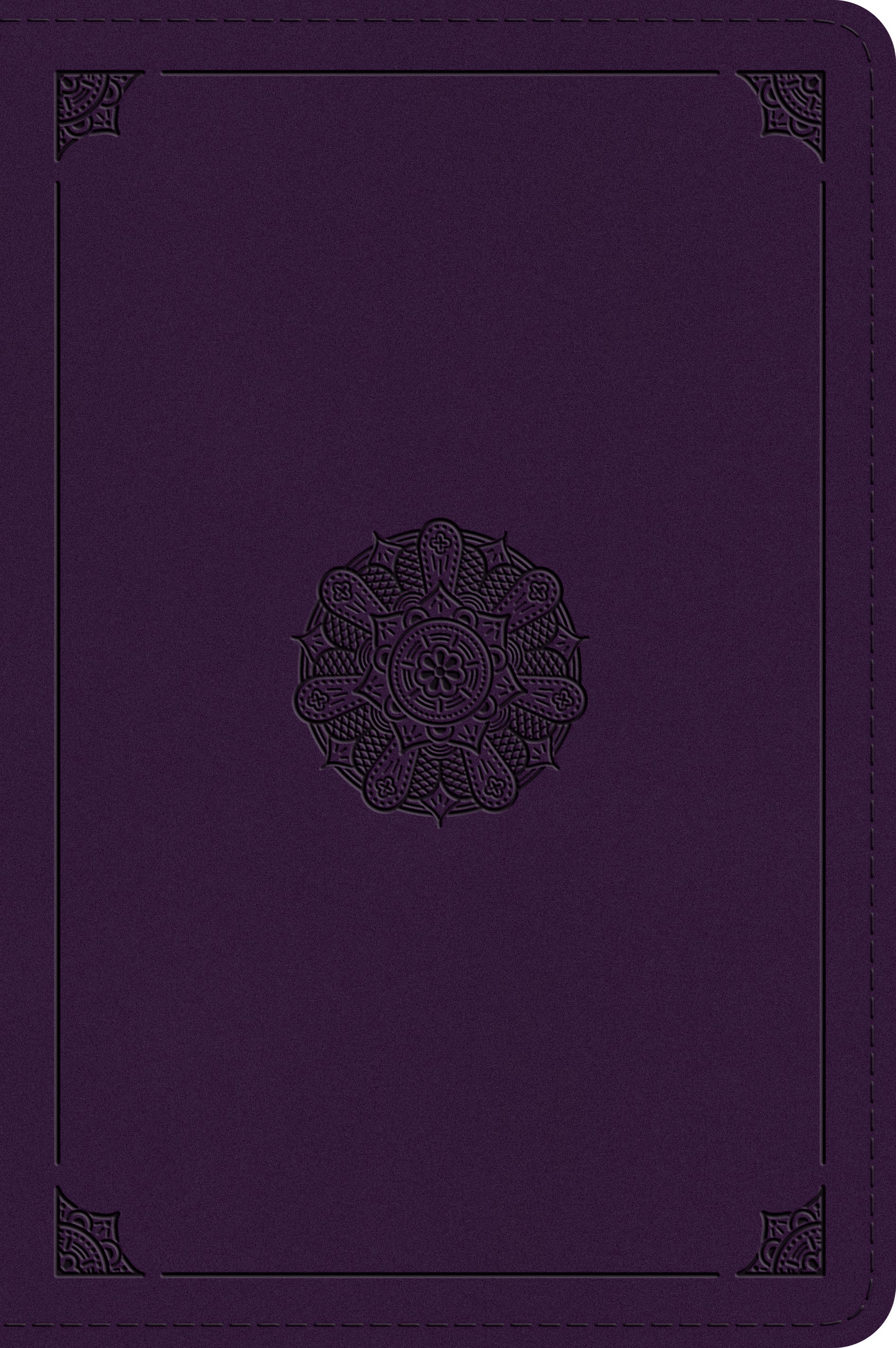 ESV Large Print Bible, Lavender, Emblem Design - Re-vived