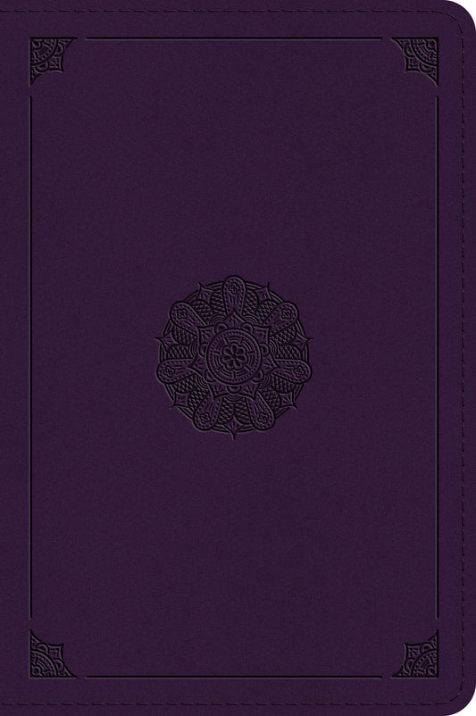 ESV Large Print Bible, Lavender, Emblem Design - Re-vived