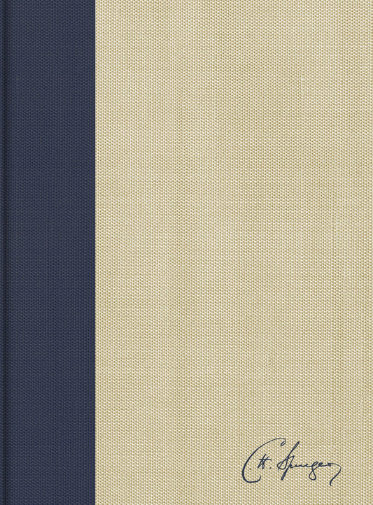 KJV Spurgeon Study Bible, Navy/Tan Cloth-over-Board - Re-vived