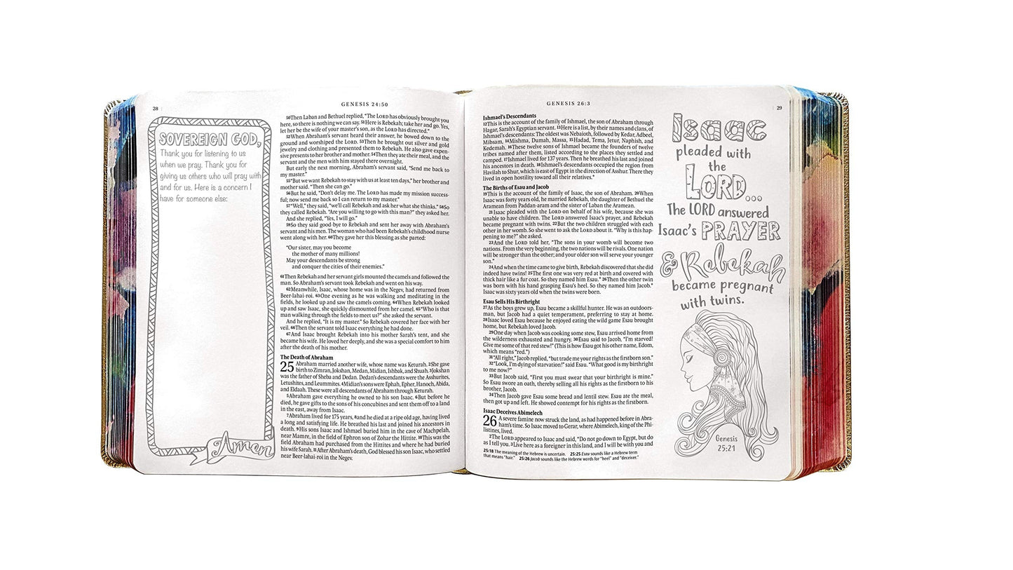 NLT Inspire PRAYER Bible, Hardcover, Metallic Gold - Re-vived