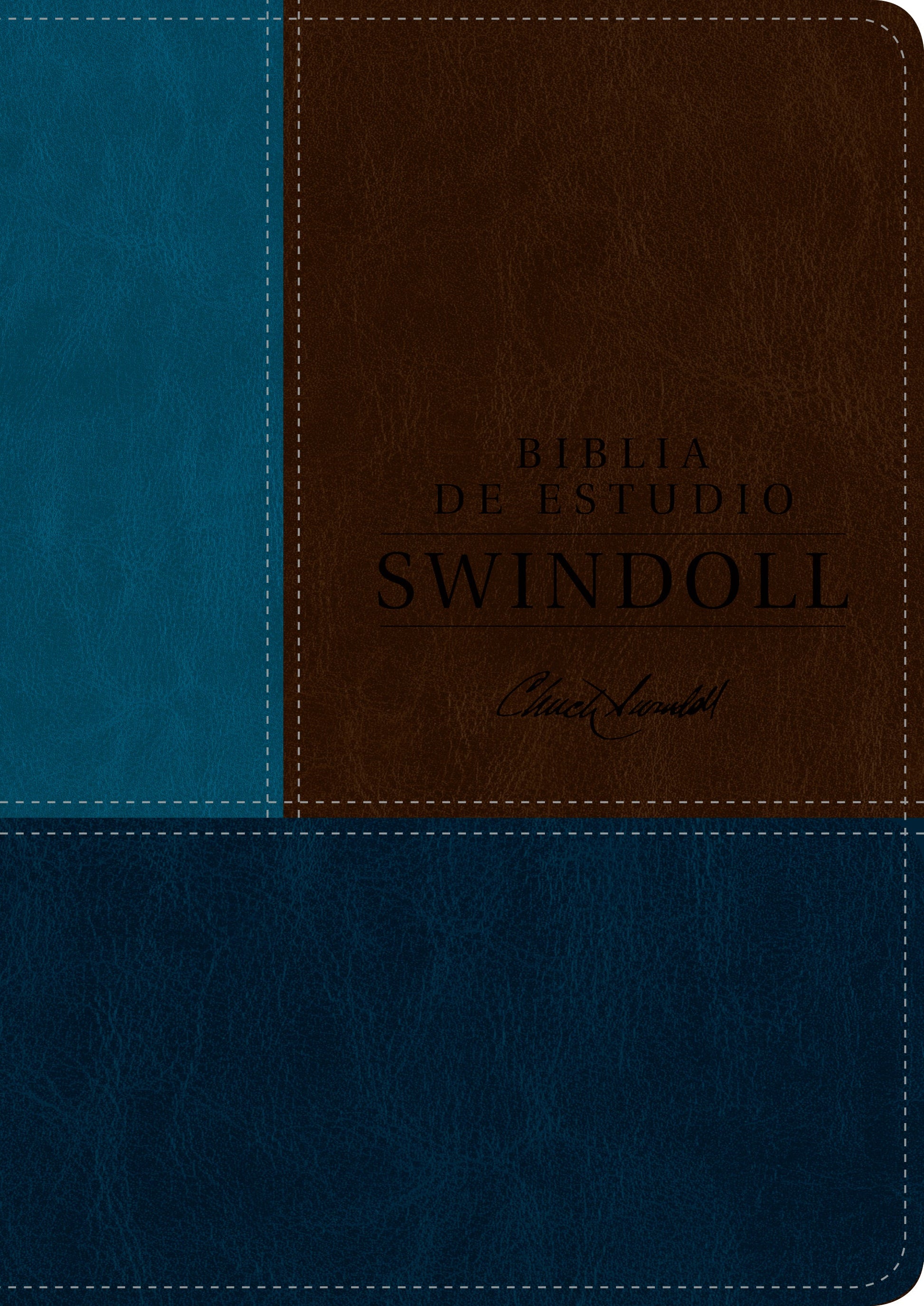 Biblia de estudio Swindoll NTV, SentiPiel, Café/Azul/Turques - Re-vived