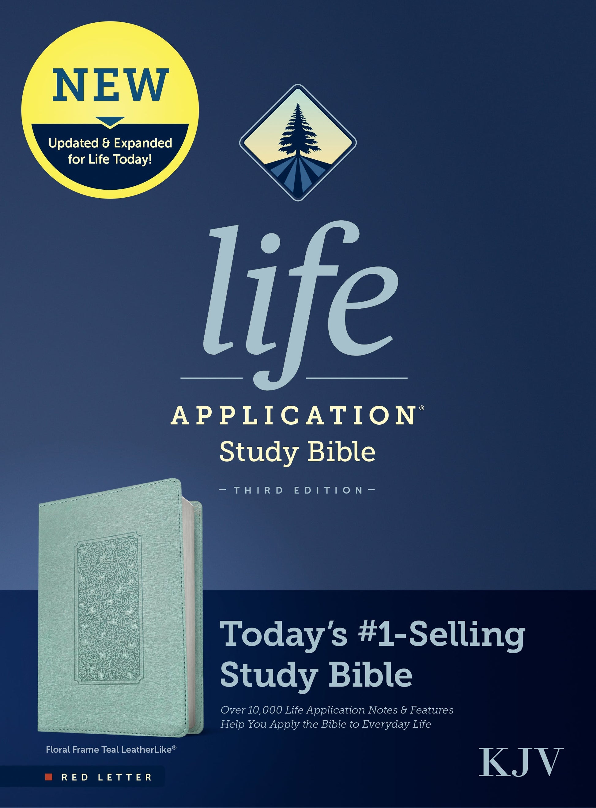 KJV Life Application Study Bible, Third Edition, Floral - Re-vived
