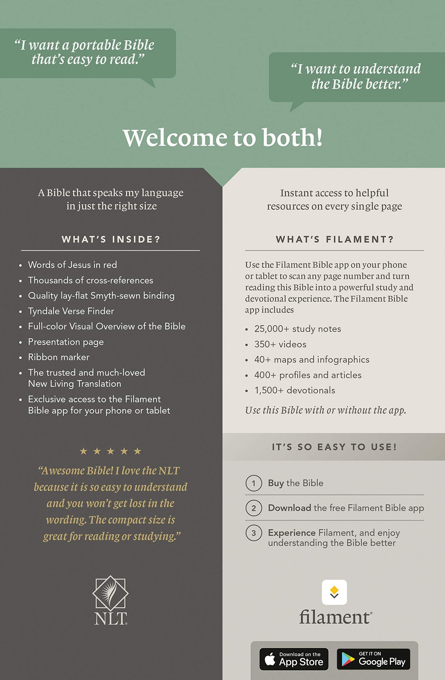 NLT Thinline Reference Bible, Filament Enabled Edition - Re-vived
