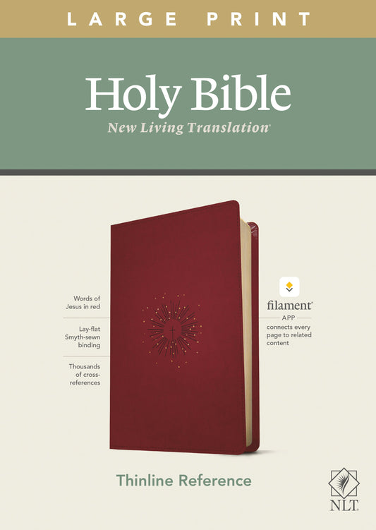 NLT Large Print Thinline Reference Bible, Filament Edition - Re-vived